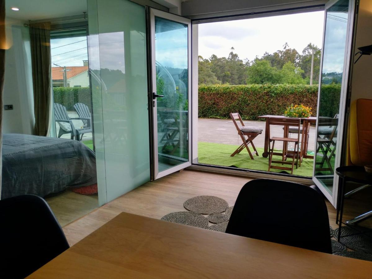 圣地亚哥－德孔波斯特拉Casa Rocha Velha Con Terraza Y Piscina Particular公寓 外观 照片
