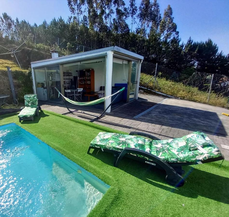 圣地亚哥－德孔波斯特拉Casa Rocha Velha Con Terraza Y Piscina Particular公寓 外观 照片