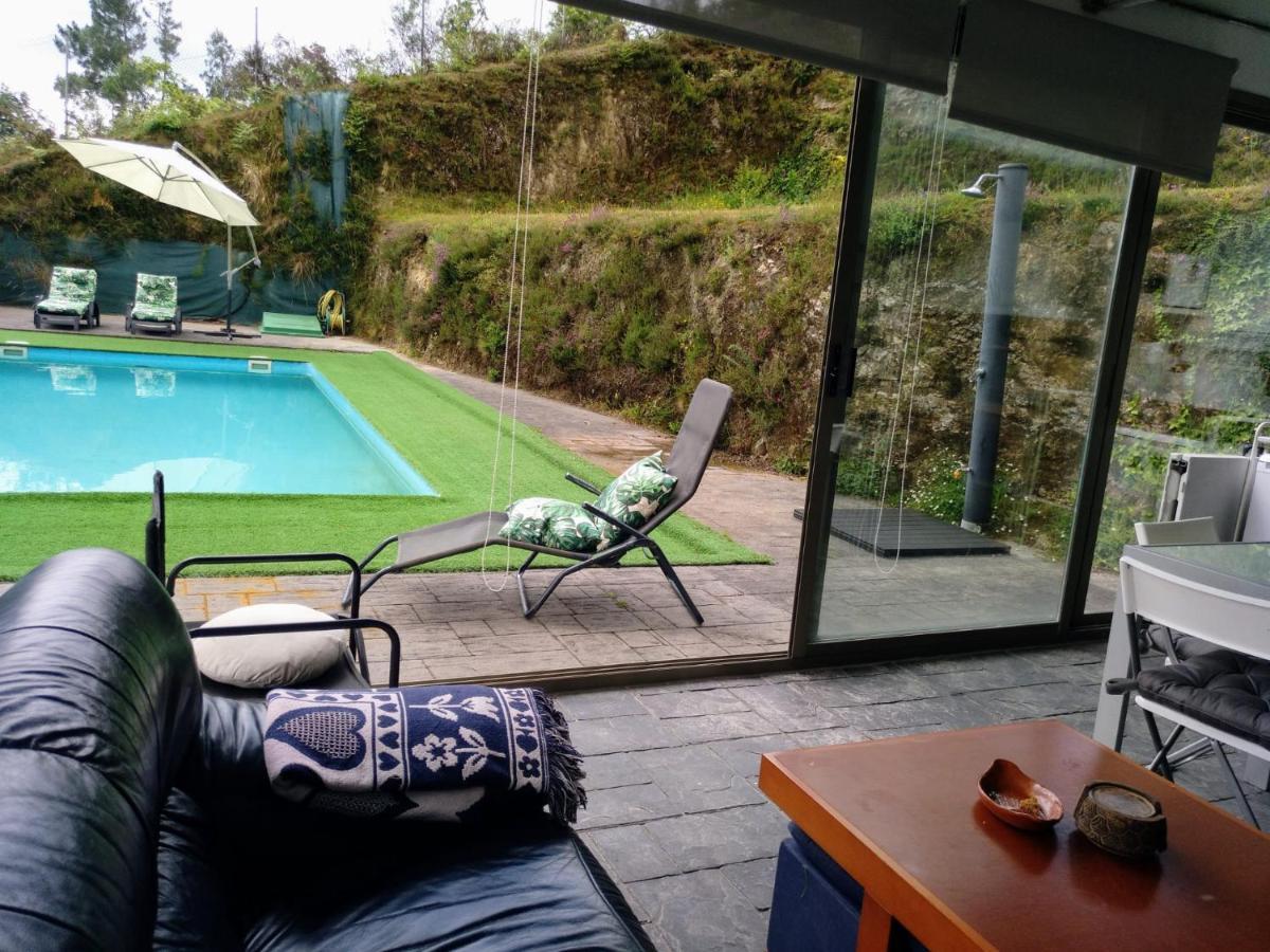 圣地亚哥－德孔波斯特拉Casa Rocha Velha Con Terraza Y Piscina Particular公寓 外观 照片