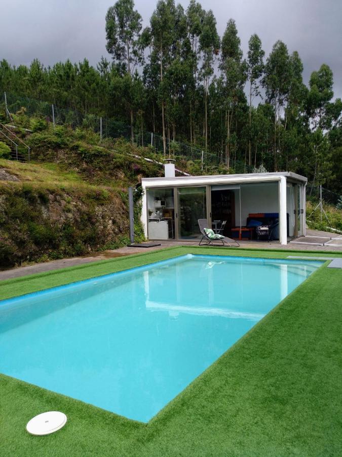 圣地亚哥－德孔波斯特拉Casa Rocha Velha Con Terraza Y Piscina Particular公寓 外观 照片